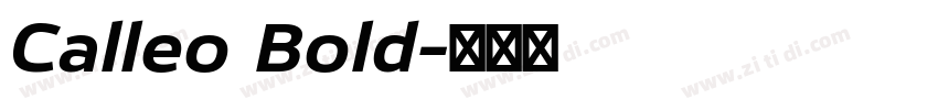 Calleo Bold字体转换